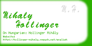 mihaly hollinger business card